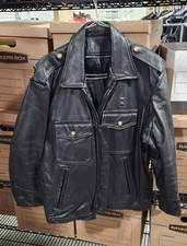 Usato: Leatherwear Giacca Moto Polizia Pelle Nera