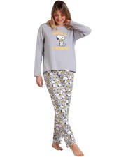 Pigiama Donna Invernale Snoopy in cotone interlock di Admas Art. 62444