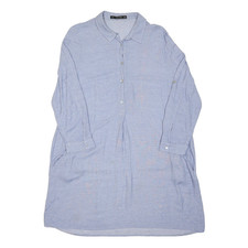 ZARA Abito Camicia Donna Blu