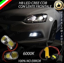 COPPIA LAMPADE FENDINEBBIA H8 LED CREE COB CANBUS VOLKSWAGEN POLO 6R NO ERRORE