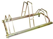 Portabici da terra zincato giallo 3 posti