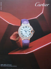 Pubblicità Advertising Werbung Italian 2013 OROLOGIO CARTIER BALLON BLEU .
