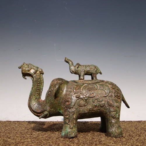 Vaso vino elefante - bronzo, rame