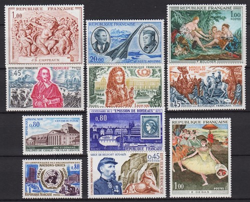 Lotto francia del 1970 - francia, mnh/**