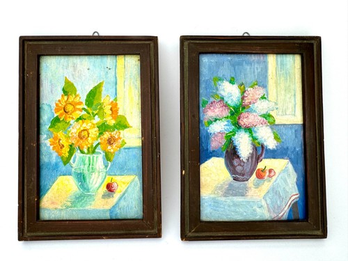 Set dipinti olio vintage