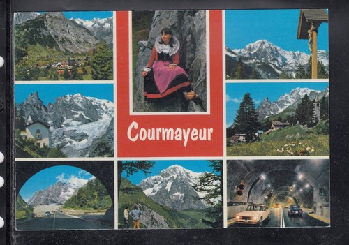 Cartolina courmayeur vedutine - courmayeur,