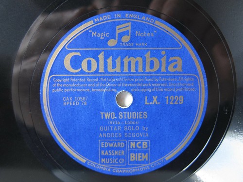 78rpm andres segovia guitar - 78rpm,