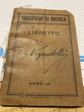 Caseificio di Anzola libretto 1943 Caseificio casaro latte epoca collezione