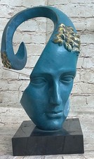 Scultura In Bronzo Maschera La
