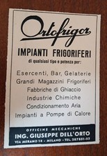Pubblicità Ortofrigor Impianti Frigoriferi (1947)