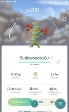 Pokémon Go Shiny Sudowoodo