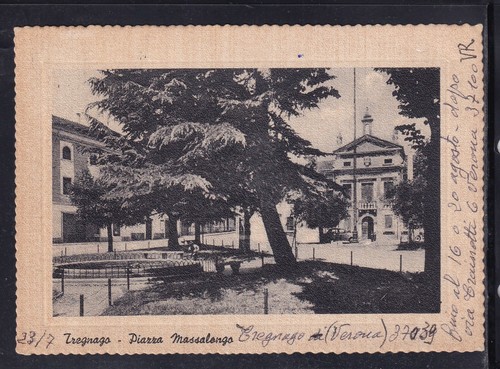 Cartolina tregnago piazza - cartolina,