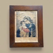 Antica Stampa Madonna Della Sedia