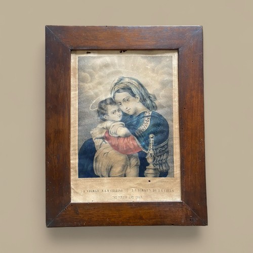 Antica stampa madonna della - madonna,