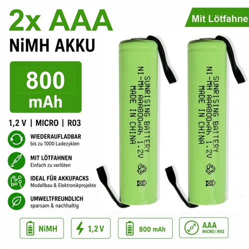Aaa nimh 800 mah 2 - mah, 1,2