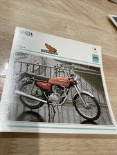 Honda CG125 1976 125 CG fiche carte moto collection édition Atlas