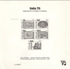 ITALY ADVERTISING SHEET "ITALY