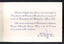 BATTAGLIONE ALPINI "SUSA" - 1985  INVITO A CERIMONIA CASERMA BERARDI PINEROLO