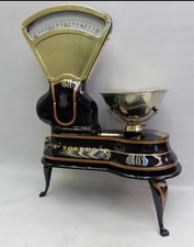 Antica bilancia per caramelle Toledo "Avery" in ghisa da 3 libbre con supporto in ghisa