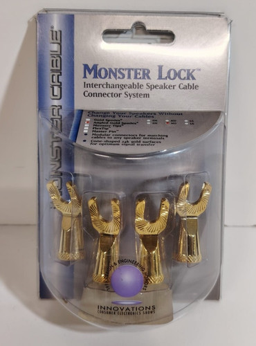 Monster lock angled - lock, gold