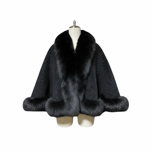 Poncho vera pelliccia - pelliccia, di