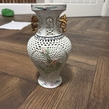 Vaso porcellana reticolato