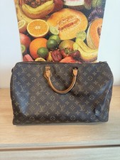 Louis Vuitton Monogram Speedy 40 borsa in pelle marrone vintage
