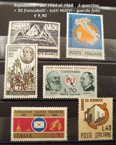 Francobollo 1964 1968 - da, a