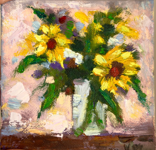 Girasoli quadro olio originale
