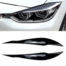 1 Pair Gloss Black Headlight