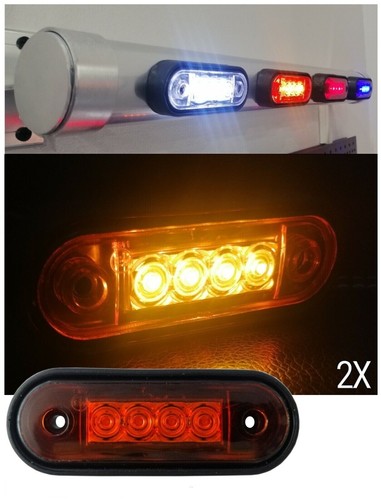 Luce marker led amber curva - amber,