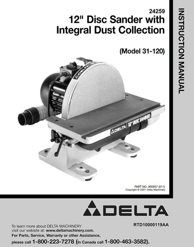 Delta 120 disc sander - 12",