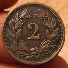 Coin 2 Rappen 1883
