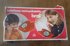 Telefono comunicante Bral, azzurro. Giocattoli vintage