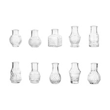 Set Di 10 Vasi in Vetro Mini