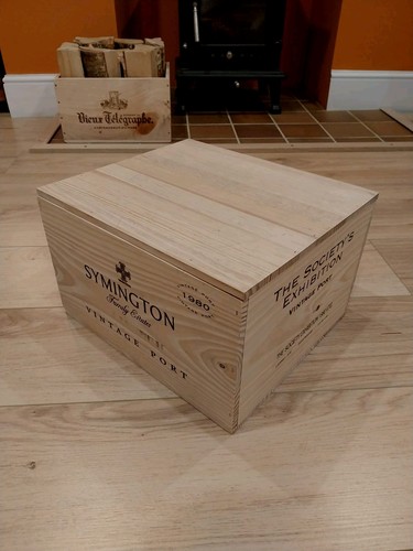 Scatola per vino legno con - per,