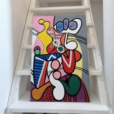 QUADRI MODERNI ASTRATTI DIPINTI A MANO SU TELA ASTRATTO OMAGGIO A PABLO PICASSO