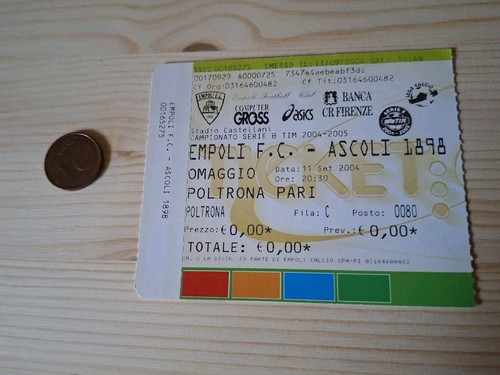 Biglietto stadio empoli - stadio, ascoli