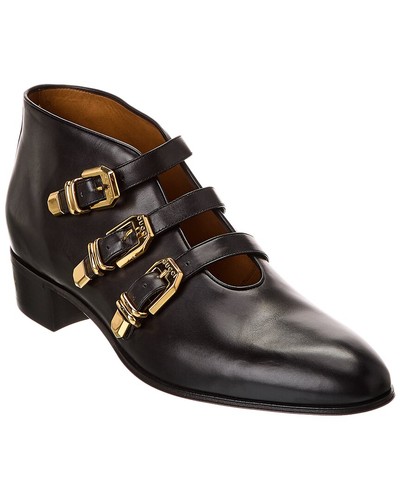Gucci leather boot men - gucci, black