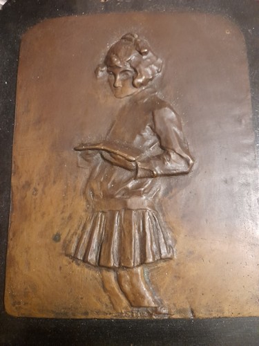 Scultura piastra bronzo - scultura,