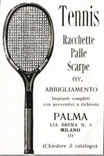ADVERTISEMENT 1924 TENNIS
