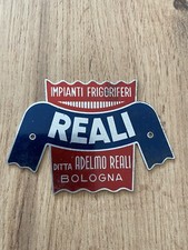 Targhetta Pubblicitaria Impianti Frigoriferi Reali Bologna Epoca Collezione