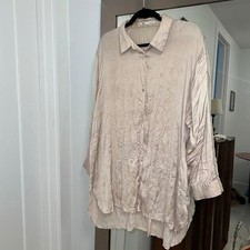 Zara Satin Button Down Shirt -