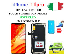 DISPLAY  3D " SOFT OLED " IPHONE 11 PRO TOUCH SCREEN FRAME COME ORIGINALE