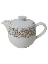 Bauscher Weiden Teiera Porcellana Bianca Donna Fiori Bavaria