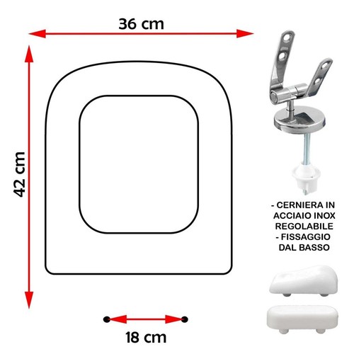 Sedile copriwater compatibile - sedile,