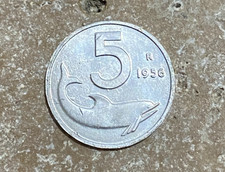5 Lire 1956  Delfino