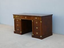 Scrittoio scrivania Impero 9 cassetti, lastronato in mogano, '800 - L 156,5 cm!