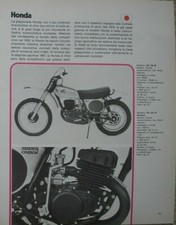 HONDA CR 125 M 250 ELSINORE MOTO CROSS 1974 SCHEDA TECNICA STORIA AZIENDA