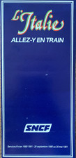 SNCF-CHEMINS DE FER FRANCAIS L'ITALIA ALLEZ Y EN TRAIN - VINTAGE BROCHURE 1980